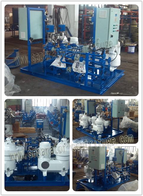 Disc Lubricating Oil Centrifugal Separator , Heavy Fuel Oil Centrifuge Filter System