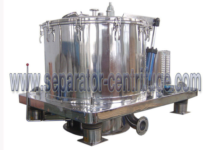 Hydraulic Scraper Bottom Horizontal Centrifuge Equipment / Perforated Basket Centrifuge