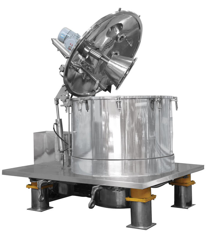 Staineless Steel Scraper Bottom Discharge Basket Centrifuge Used in Food and Chemical Industries