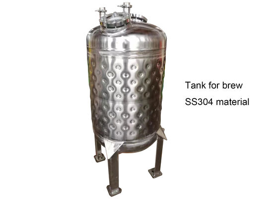 600L SS Pillow Plate Jacket Unitank Fermenter Without Deformation