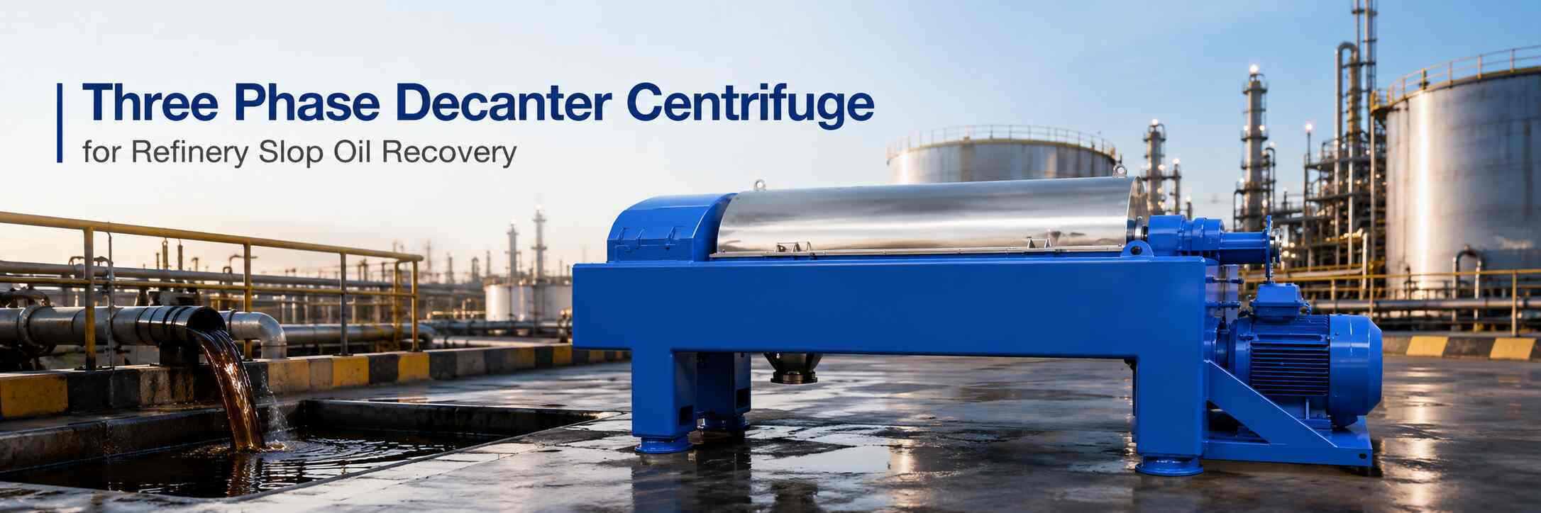 Refuinery Slops Three Phase Decanter Centrifuge for Refinery Slop Oil Recovery